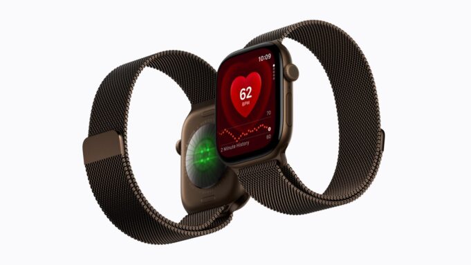 Apple Watch Series 12 Adds Live Rewind, Siri Recap and a Ceramic Case Two Apple Watch Series 12 models side by side showing the new watch faces