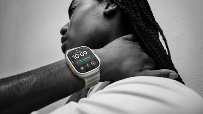 Apple Watch Ultra 4 on a wrist showing a readiness score of 8 and Go For It