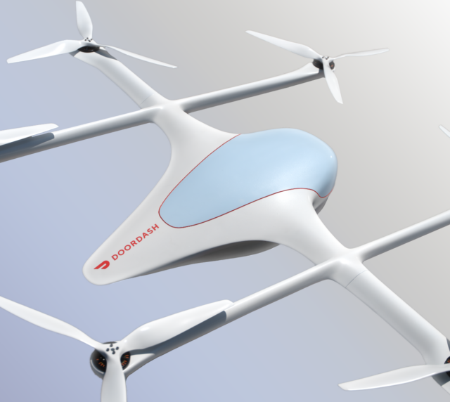 doordash-air-official-aircraft DoorDash Air delivery aircraft with six propellers in an official rendering