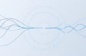 Meta Muse Voice Transcribe Streams Speech With 20+ Speakers and 25 Languages Abstract blue waveform artwork from Meta's Muse Voice Transcribe launch page.