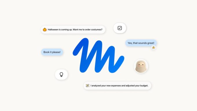 Meta Muse launch artwork with the AI agent logo and task message bubbles