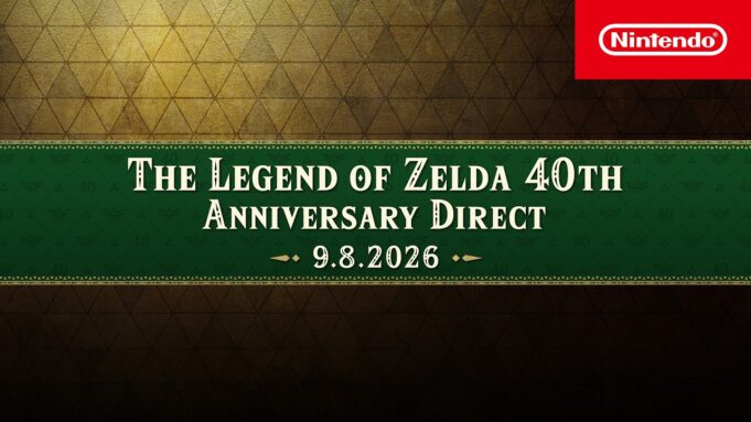 Official Nintendo thumbnail for the Zelda anniversary Direct on September 8, 2026.
