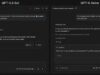 Side-by-side ChatGPT Work screens for GPT-5.6 Sol and GPT-6 Astra building a personal career website
