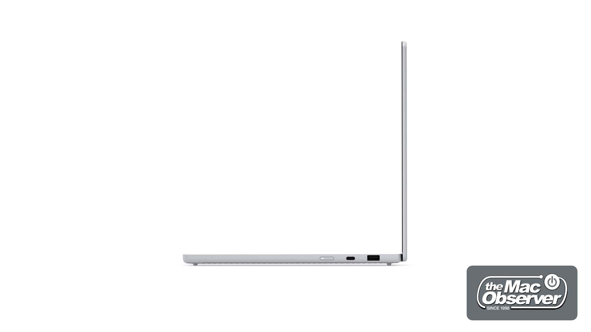 Left edge of the Lenovo Googlebook 15 showing a Thunderbolt 4 port, a USB-A port and the headphone jack
