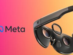 Meta Phoenix Headset Images Surface in Meta’s Own Prescription Lens App Meta's side render of the Phoenix mixed reality headset with the Meta logo on a pink-to-gold Tech My Money backdrop