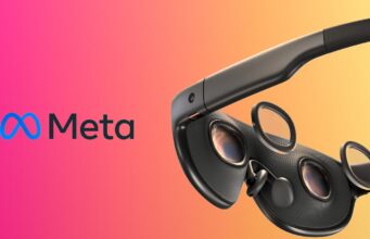 Meta Phoenix Headset Images Surface in Meta’s Own Prescription Lens App Meta's side render of the Phoenix mixed reality headset with the Meta logo on a pink-to-gold Tech My Money backdrop