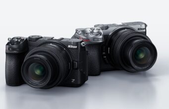 Nikon Z5IIC full-frame mirrorless cameras in black and silver with the 24-50mm kit lens