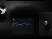 Logitech G PRO Series 2026 black desk with headset, Rapid keyboard, Superstrike mouse, and Control pad