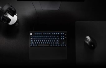 Logitech G PRO Series Adds Superstrike, Rapid, Lightspeed, and Control Logitech G PRO Series 2026 black desk with headset, Rapid keyboard, Superstrike mouse, and Control pad