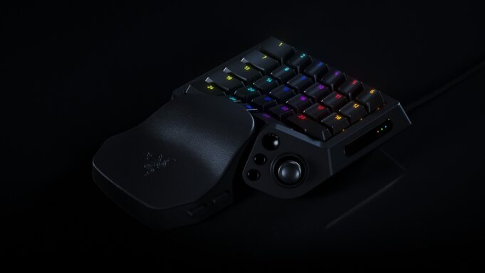 Razer Tartarus V2 Pro Keypad Gets Gen-2 Analog Optical Switches and a TMR Thumbstick Razer Tartarus V2 Pro one-handed gaming keypad with numbered RGB keys, a thumbstick and a leather-look wrist rest on a black background