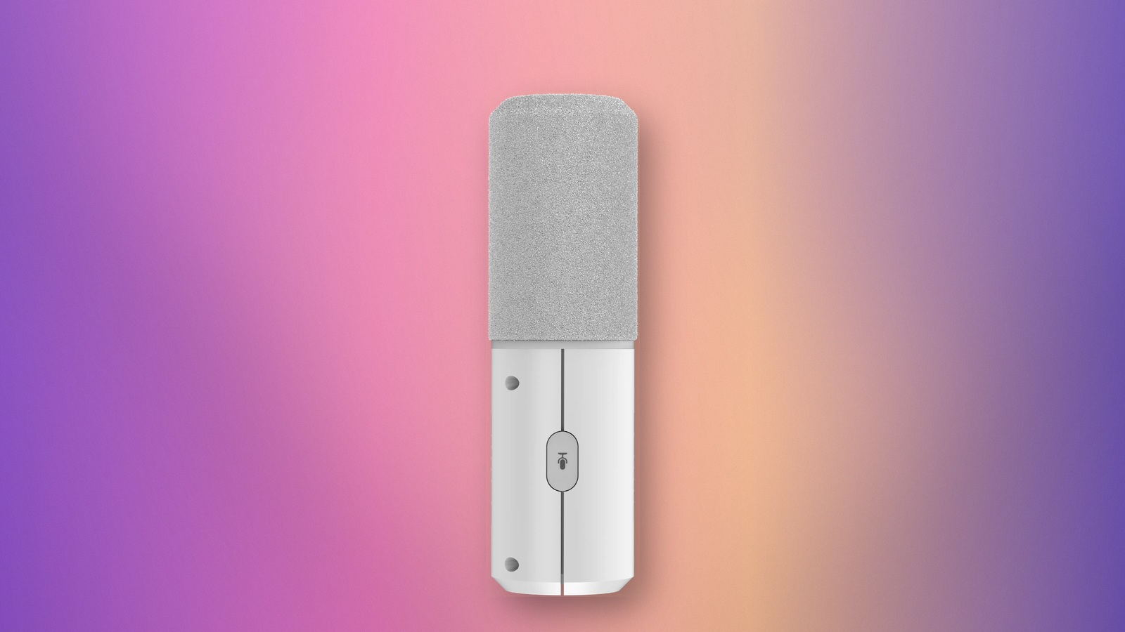 Shure MV6 Gen 2 white microphone showing its tap-to-mute control