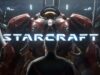 StarCraft Open-World Shooter: Spring 2030 StarCraft open-world shooter official announcement artwork: a red Dominion mech with the STAR CRAFT logo