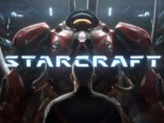 StarCraft Open-World Shooter: Spring 2030 StarCraft open-world shooter official announcement artwork: a red Dominion mech with the STAR CRAFT logo