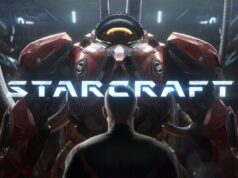 StarCraft Open-World Shooter: Spring 2030 StarCraft open-world shooter official announcement artwork: a red Dominion mech with the STAR CRAFT logo