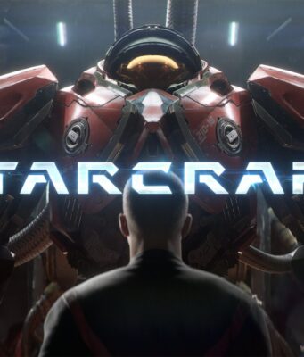 StarCraft Open-World Shooter: Spring 2030 StarCraft open-world shooter official announcement artwork: a red Dominion mech with the STAR CRAFT logo