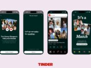 Tinder Group Hangouts Lets Friends Match With Other Groups Tinder Group Hangouts screens showing an invitation, activity planning, a group profile and a match