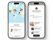 Airbnb Travel Map Lets Friends See Your Trips, With New AI Search Airbnb Travel Map on two phones showing connections' trips on a world map and a friend's trip to Paris
