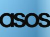 Black ASOS wordmark centered on a blue gradient background.