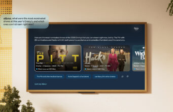 Fire TV Alexa+ Hub Comes to US TVs in November A Fire TV living-room screen answering an Alexa+ question about Emmy-nominated shows you can stream now