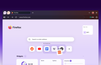 Firefox 157 Rolls Out Mozilla’s New Design on Desktop and Mobile Firefox 157 New Tab page with a Pinned Area of shortcuts, weather widget, and VPN enabled