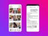 Two phone screens on a pink and purple background showing the Edits Projects grid and the Edits assistant chat