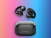 Samsung Galaxy Buds On black clip-on earbuds with charging case