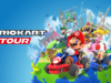Mario Kart Tour artwork with Mario and other racers around a globe