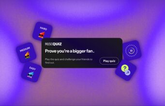 Spotify Music Quiz Expands to 2,000+ Artists Spotify Music Quiz announcement graphic from Spotify's newsroom.
