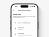 Airbnb's illustrative English-language House rules and requests phone screen showing overnight guest, pet and smoking rules