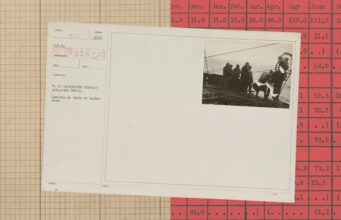 OSS Scanner: Free Checks for Eligible Open-Source Projects Vintage archival card with a photograph of workers aboard a ship replacing buoys, laid over a beige grid and a red table of numbers