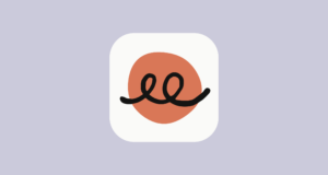 Claude Duet app icon with an orange circle and black looping line on a pale purple background