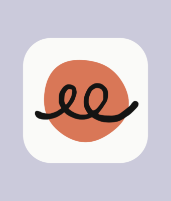 Claude Duet app icon with an orange circle and black looping line on a pale purple background