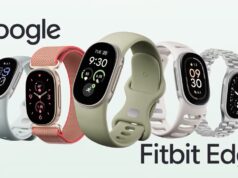 Google Fitbit Edge Is $179.99 in the U.S., Opens for Pre-Order With a Replaceable Battery Five Google Fitbit Edge trackers in different finishes and bands, with the Google and Fitbit Edge wordmarks on a pale background