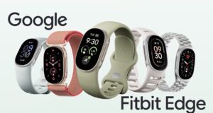 Google Fitbit Edge Is $179.99 in the U.S., Opens for Pre-Order With a Replaceable Battery Five Google Fitbit Edge trackers in different finishes and bands, with the Google and Fitbit Edge wordmarks on a pale background
