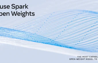 Muse Spark Open Arrives With a Two-Mac, Terabyte Setup Muse Spark Open Weights launch graphic with blue flowing lines on a pale background