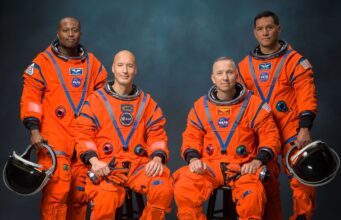 NASA Artemis III astronauts Andre Douglas, Luca Parmitano, Randy Bresnik and Frank Rubio