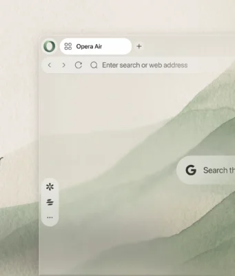 Opera Air Relaunches With Ambient Soundscapes And Guided Work Breaks Opera Air minimalist web browser interface with clean desktop layout