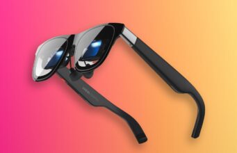 XREAL 1 Pro+ AR Glasses Boost Brightness to 1,200 Nits for $599 XREAL 1 Pro+ AR glasses showing front frame and Micro-OLED lenses