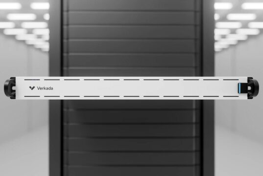 Verkada alternatives comparison: the Verkada Command Connector appliance in a server room